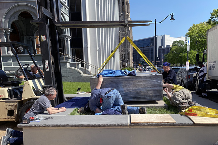 Installation of plinth